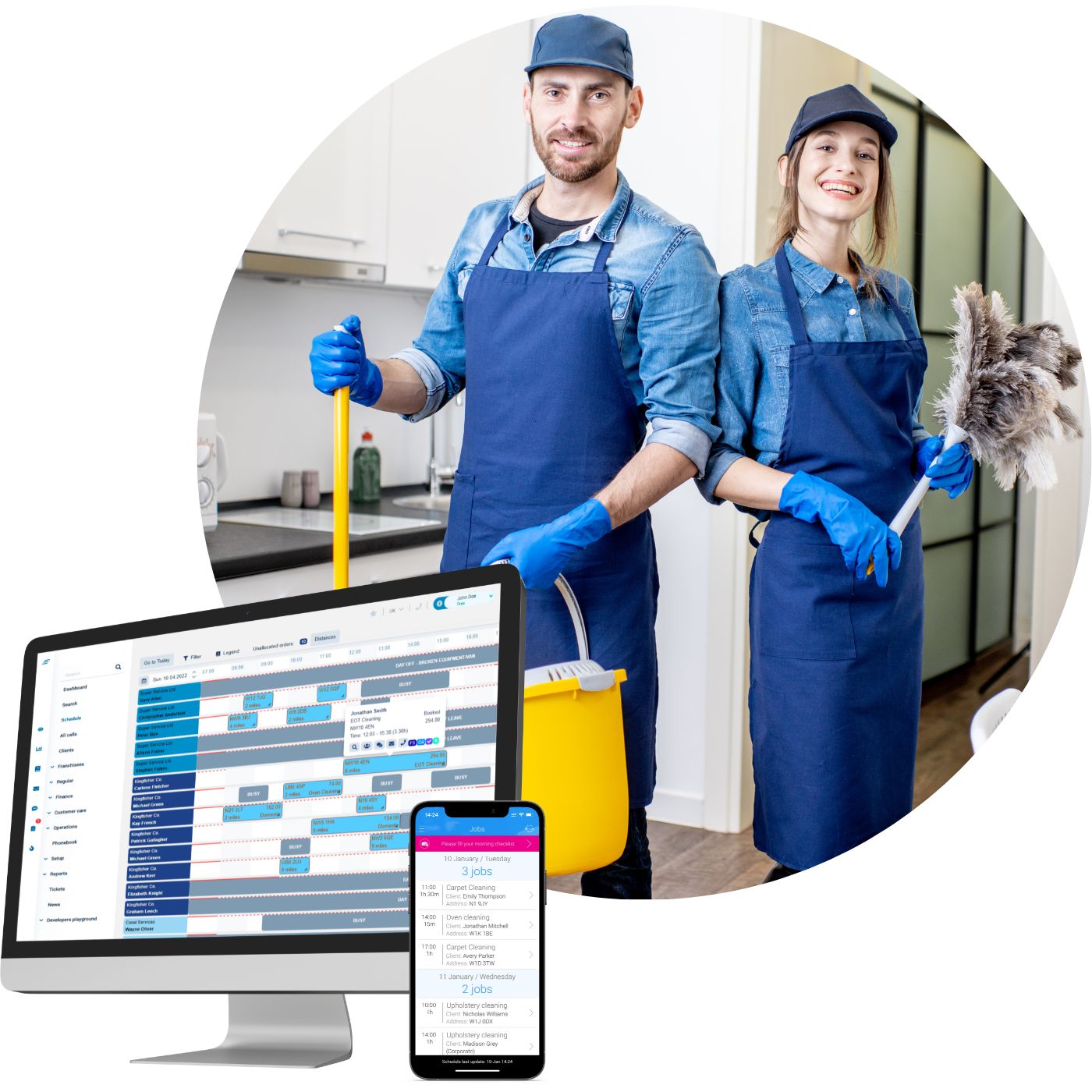 Run a Domestic cleaning company without headaches with ServiceOS
